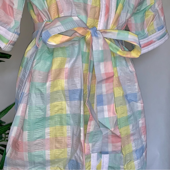 v i n t a g e :: Retro Stripe Pastel Seersucker Robe - Picture 10 of 11